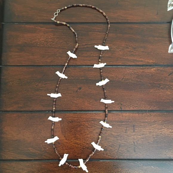Native Navajo Heishi MOP bird fetish necklace - Picture 11 of 11
